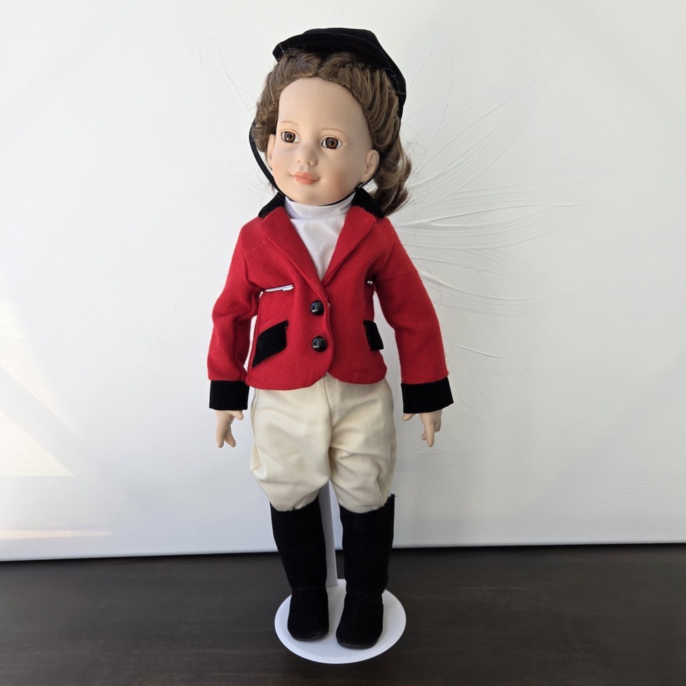 Vintage 1996 Magic Attic Club Heather's Riding Outfit Doll Red & Black Jacket